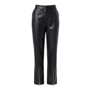 Derek Lam Collective Faux Leather Pants Zipper Leg in Black Size 6